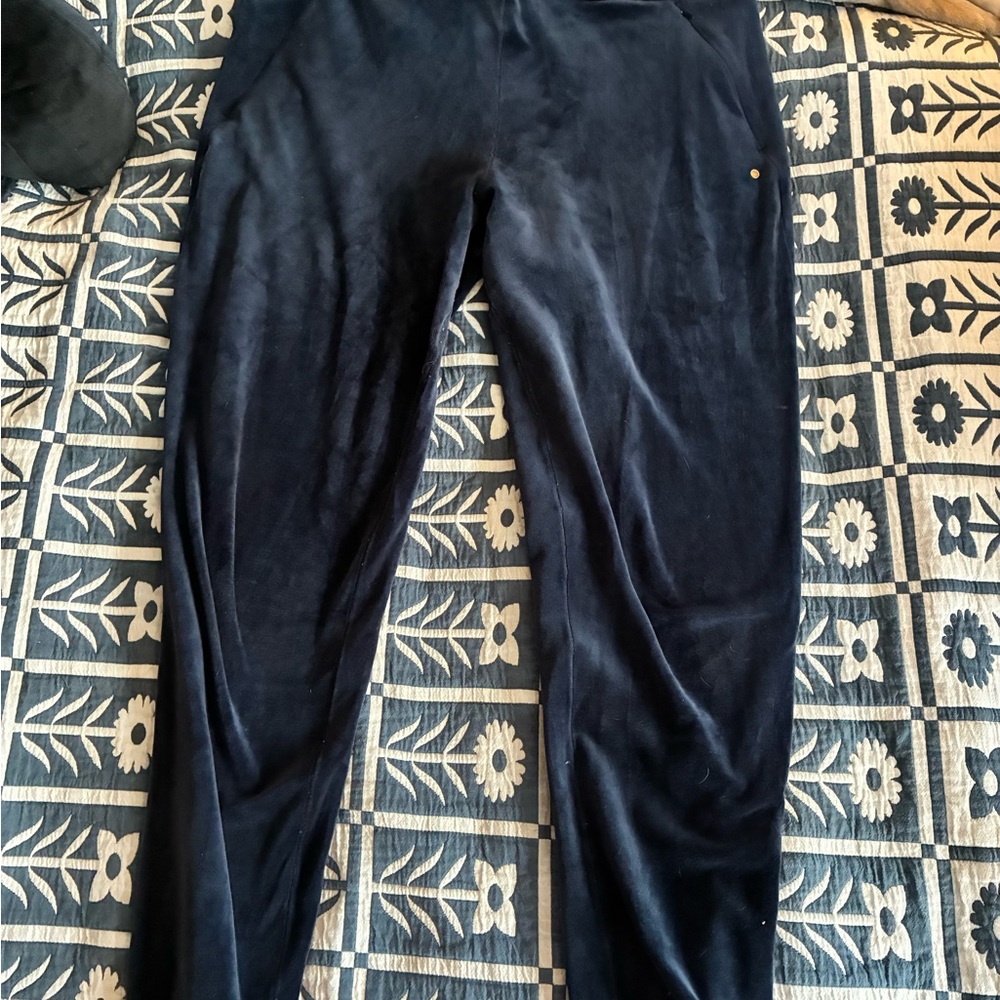 Prana Navy Blue velvet jogger/ leggings